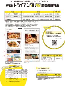 web版トライアングルの掲載料金表